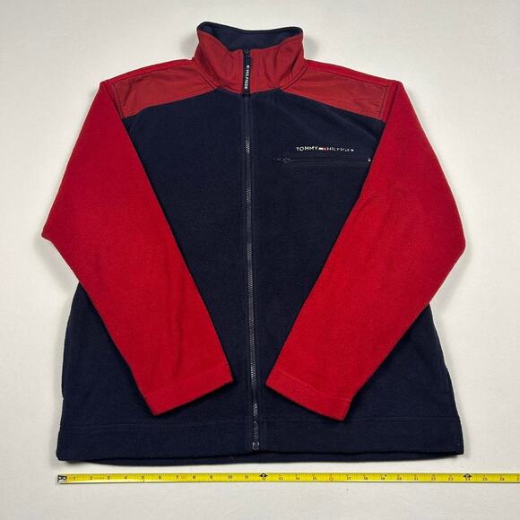 Tommy Hilfiger Navy and Red Fleece Jacket - Picture 6 of 6
